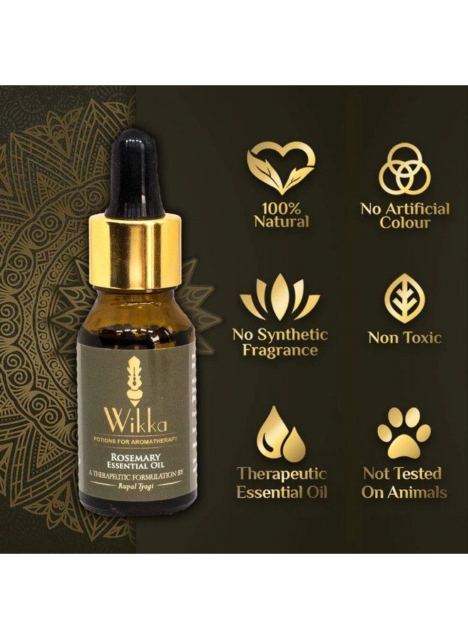 Wikka 100% Pure Therapeutic Grade Rosemary Essential Oil For Hair Growth Dandruff & Acne Skin (Rosmarinus Officinalis) 15Ml - Image 4