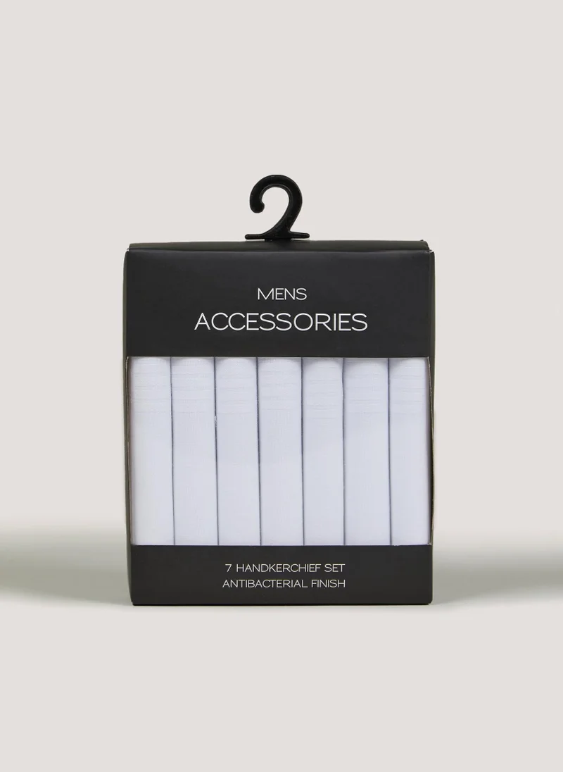 Matalan 7 Pack White Handkerchiefs