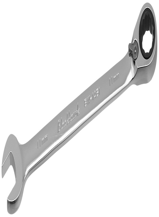 Proto Blackhawk By Proto BW-1461 12 Point Combination Reversible Ratcheting Wrench, 11mm, Full Polish Finish - Image 2