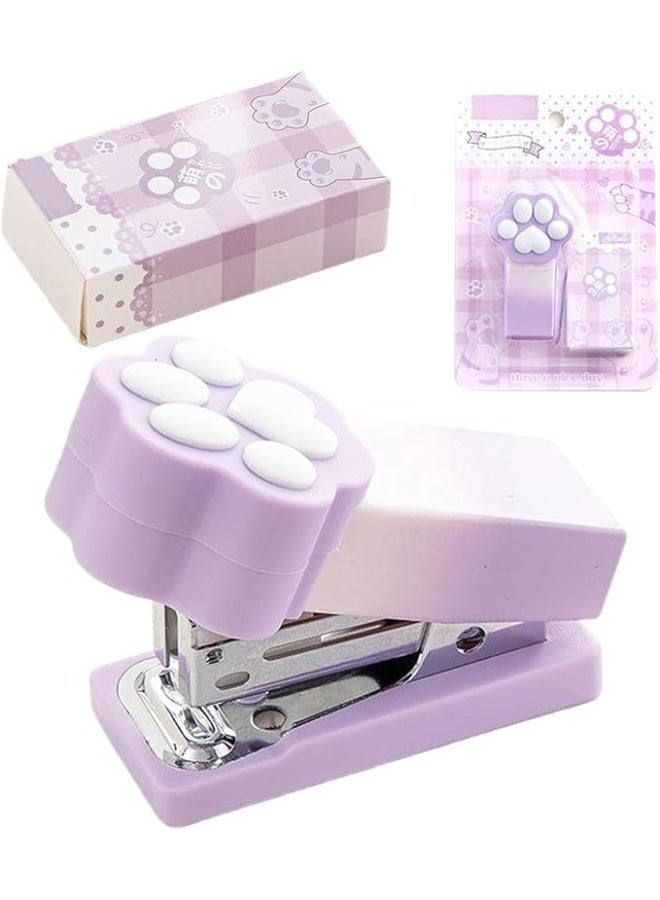 Office stapler | Compact cat claw paper fastener | Portable stapler for 2-15 pages binding Office School Classroom Travel Christmas Party Suitable for Students Children (Stapler 1PCS + Needle 1PCS) - Image 4