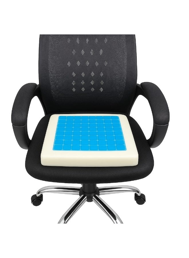 ماكس كمفورت مقعد جل طبي من ماكس كومفورت لتخفيف آلام الجلوس الطويل ، ميموري فوم مع طبقة جل تبريد ، مناسب للمكاتب والسيارات ،راحة وثبات طوال اليوم - Image 2