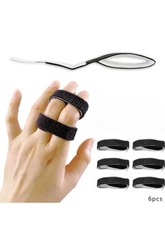 Generic 6 Pack Buddy Tape Finger Straps With Padded, Hook and Loop Finger Buddy Straps Pinky Finger Splint for Injured Finger Support, Stretchable and Washable  - Image 1