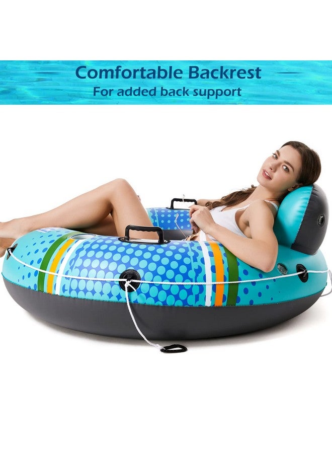 Jasonwell Inflatable River Tube Float - Heavy Duty River Float Pool Floats Lake Premium Water Tubes For Floating Recreational River Raft Lounge Floaties With 2 Cup Holders For Adult - Image 3