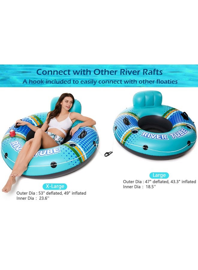 Jasonwell Inflatable River Tube Float - Heavy Duty River Float Pool Floats Lake Premium Water Tubes For Floating Recreational River Raft Lounge Floaties With 2 Cup Holders For Adult - Image 5