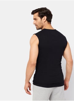 DICE Black V-Neck Lycra T-Shirt pack of 3  - Image 2