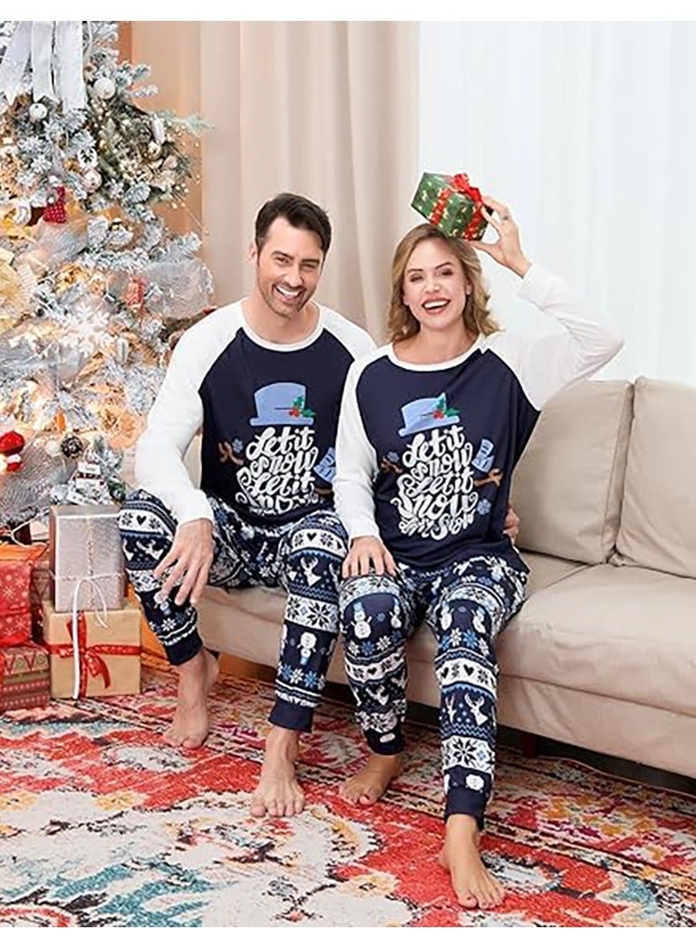 TAPIT Christmas Family Matching Pajamas Classical Nightwear Sleepwear Sets Long Sleeve Pjs for for Adults Kids and Baby Holiday Xmas Sleepwear Set (Men) - Image 4