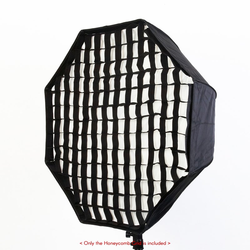 Black Honeycomb Grid 31.5In/80Cm - Loop Fastener Design Easy Install Foldable Durable Material Octagon Softbox Grid for Professional Portrait Product Photography - Image 2