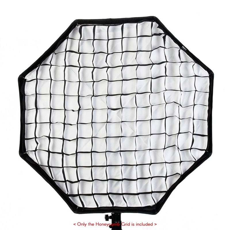 Black Honeycomb Grid 31.5In/80Cm - Loop Fastener Design Easy Install Foldable Durable Material Octagon Softbox Grid for Professional Portrait Product Photography - Image 4