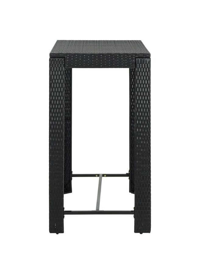 فيداكسل طاولة بار حديقة أسود 100x60.5x110.5 سم بولي راتان  - Image 2