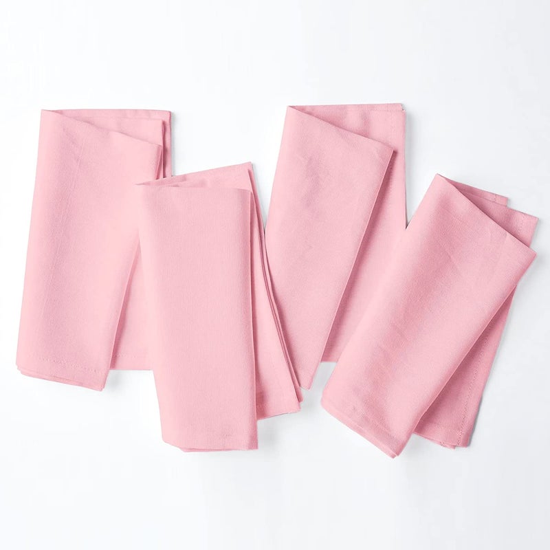 BIRDWING Dining Table Napkins 12 pcs Set of Large 43 x 43 cm (17 x 17 inch) - Blush Pink - Absorbent Heavy Cotton Party Fabric Machine Washable for Home Restaurant Banquet & Hotel - Image 5