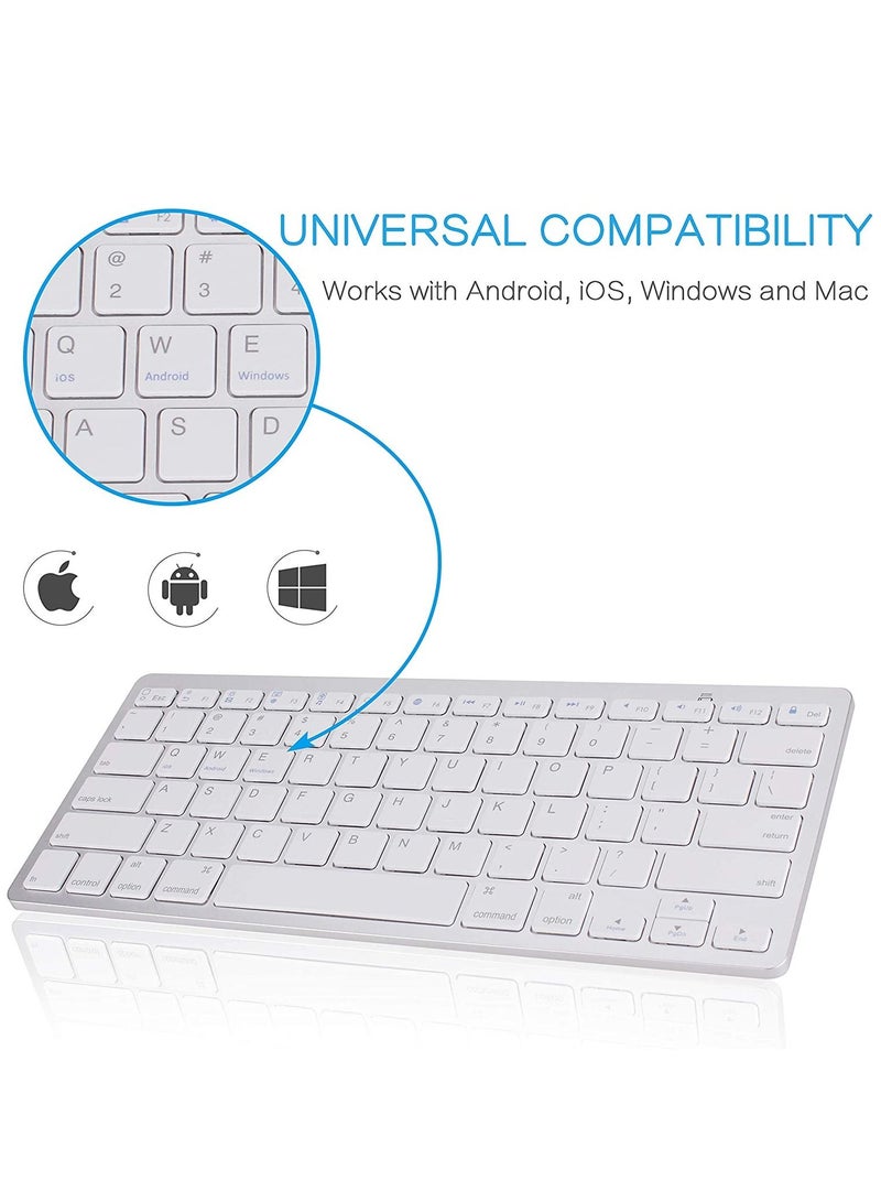 هينغ لوحة مفاتيح بلوتوث لاسلكية رفيعة للغاية لوحة مفاتيح بلوتوث 3.0 لاسلكية محمولة لأجهزة iOS و Windows و Linux و Android و iPhone - Image 3