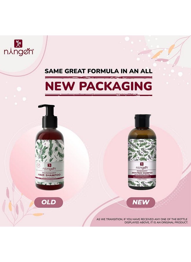ningen - Rosemary Restorative Hair Shampoo I Goodness Of Yarrow, Bamboo, Black Tea I Dermatologically Tested, Paraben Free I Removes Dirt, Dandruff, Oil, Pollutants I 300G - Image 1