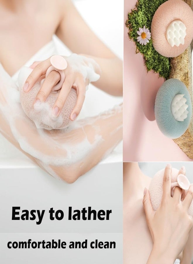ZEVESTY Ultra Soft Round Bath Sponge Loofah 2 Pack Bath Body Brush Exfoliating Body Scrubber,Bath Sponge Brush to Scrub The Body and Enjoy Shower - Image 3