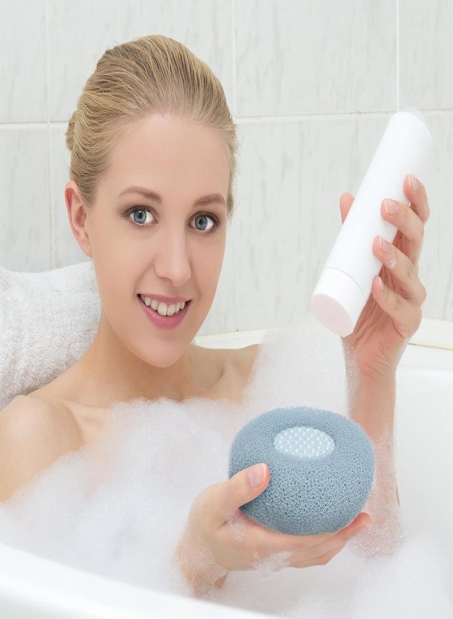ZEVESTY Ultra Soft Round Bath Sponge Loofah 2 Pack Bath Body Brush Exfoliating Body Scrubber,Bath Sponge Brush to Scrub The Body and Enjoy Shower - Image 5