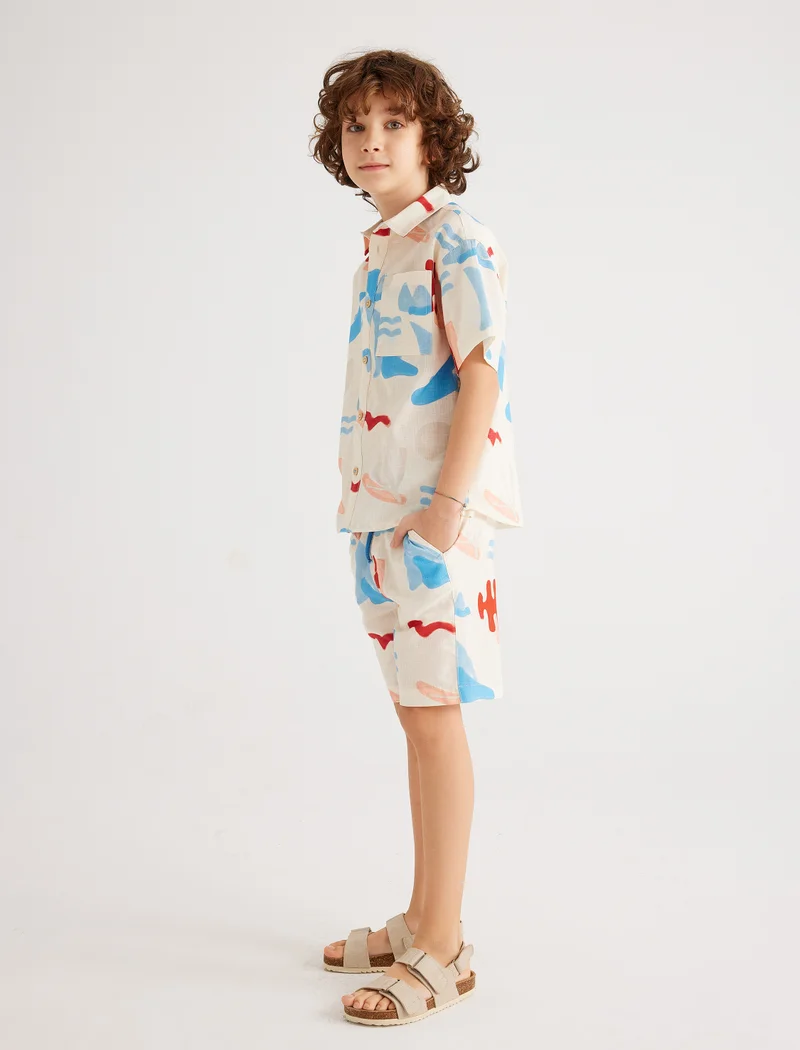 كوتون Printed Cotton Shorts