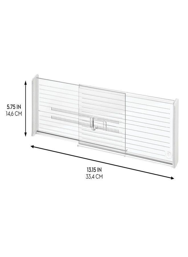 InterDesign iDesign Expandable Deep Drawer Dividers for Kitchen, Dresser, or Desk Drawers - Set of 2 - Clear - Image 3