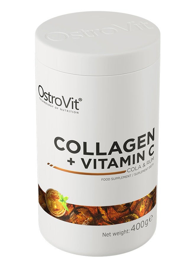 OstroVit Collagen + Vitamin C Supplement 400g Cola And Rum Flavour Powder Supports Skin Hair Nails And Joint Health  - Image 5