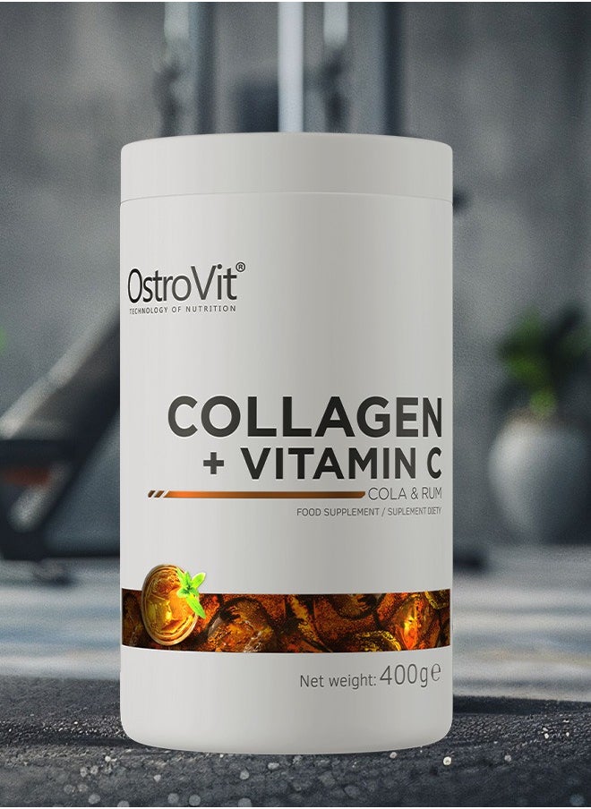 OstroVit Collagen + Vitamin C Supplement 400g Cola And Rum Flavour Powder Supports Skin Hair Nails And Joint Health  - Image 4