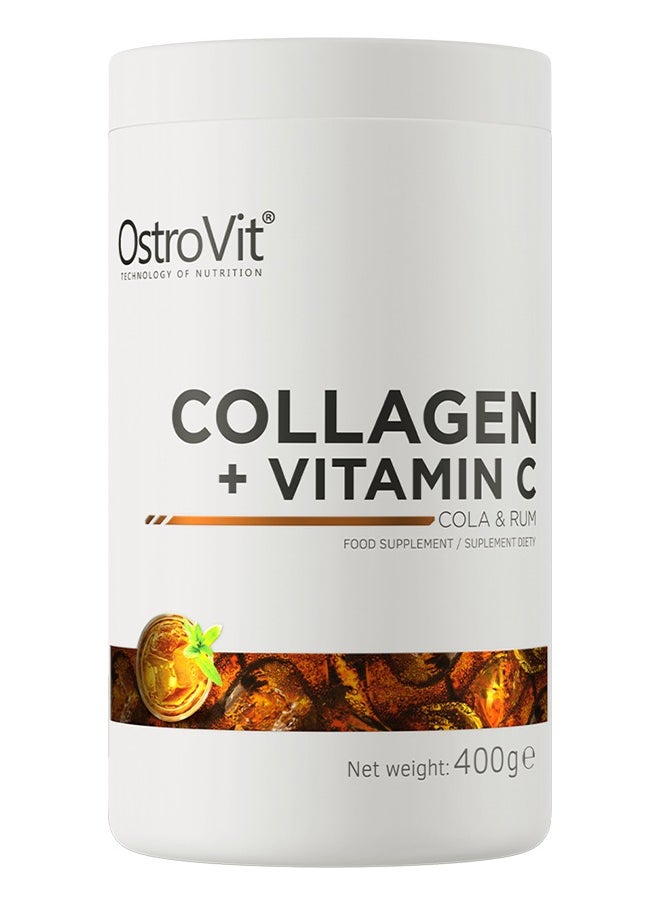 OstroVit Collagen + Vitamin C Supplement 400g Cola And Rum Flavour Powder Supports Skin Hair Nails And Joint Health  - Image 1