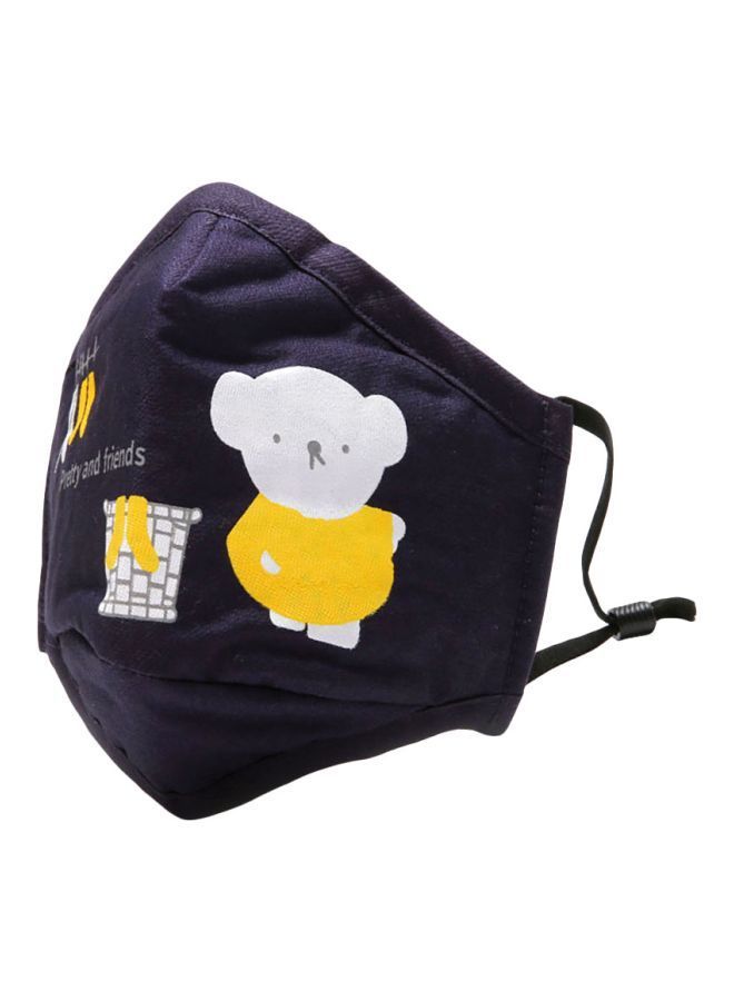 NIBEMINENT Cotton Children's Masks Blue/White/Yellow 18x11cm
