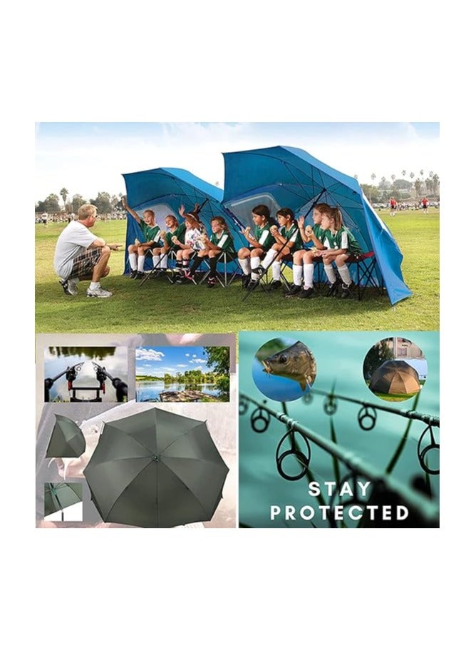 Generic Beach Umbrella Shelter with Carry Bag, Sun Rain Canopy Umbrella, All In One Fishing Bivvy Shelter, Brolly Umbrella With Sides UV Protection Suitable for Camping, Outdoor Barbecue, Beach, Garden（Blue）  - Image 4