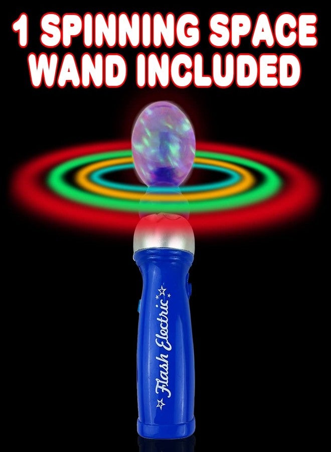 ArtCreativity Light Up Galaxy Spinner Wand, 8 Inch Spinning Light Up Toy for Kids with LED Effects, Batteries Included, Fun Gift for Boys & Girls, Birthday Party Favor, Carnival Prize, Blue - Image 2