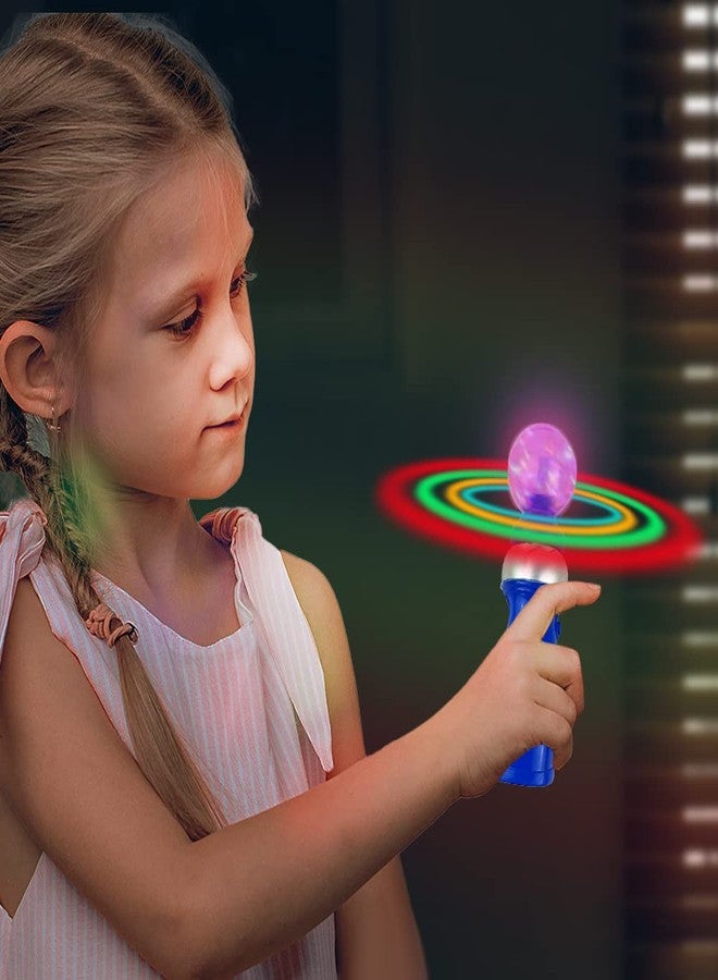 ArtCreativity Light Up Galaxy Spinner Wand, 8 Inch Spinning Light Up Toy for Kids with LED Effects, Batteries Included, Fun Gift for Boys & Girls, Birthday Party Favor, Carnival Prize, Blue - Image 4