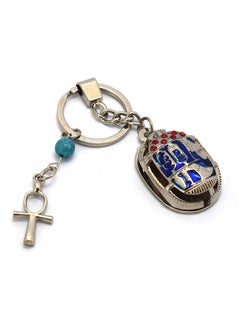 Silver - Blue with ankh key