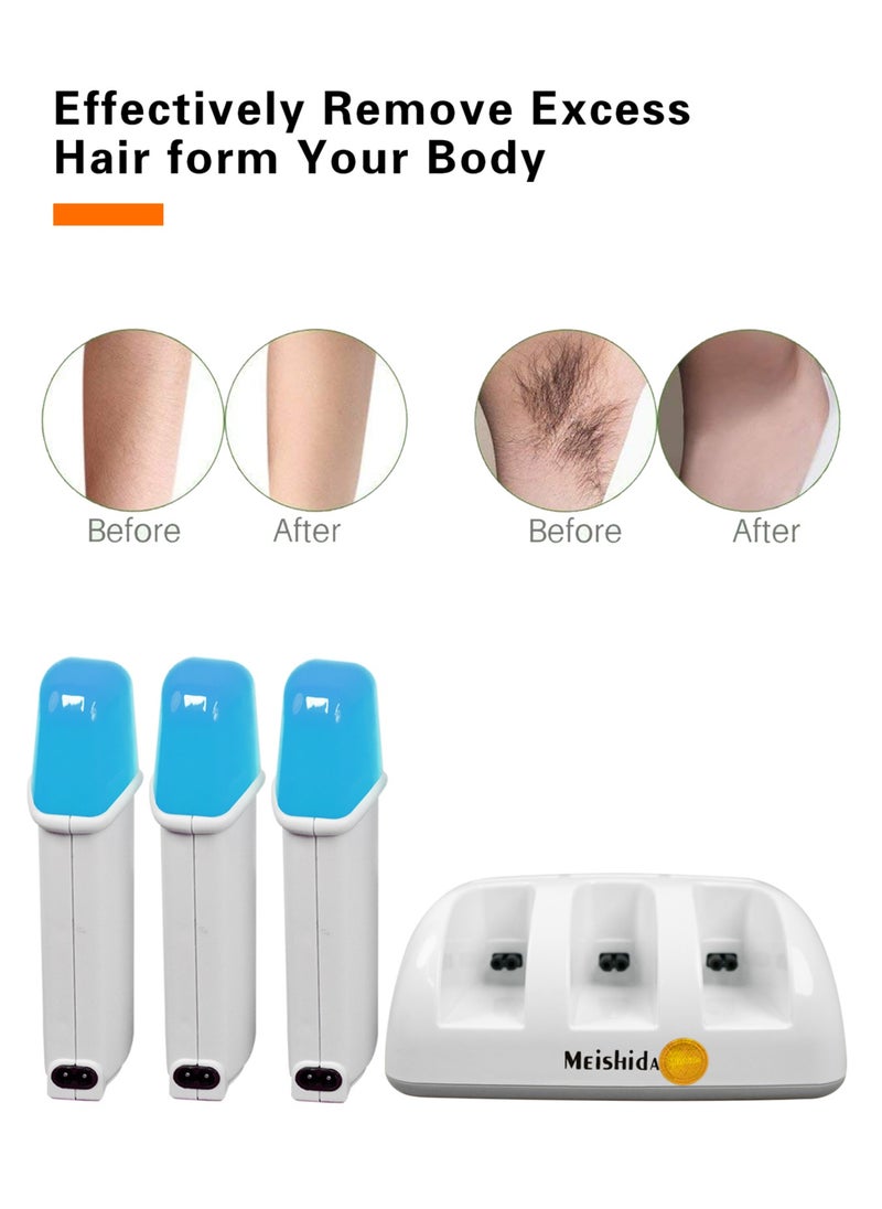 3 IN 1 Cartridges Roller Wax Heater Warmer Full Body Wax Hair Removal Device