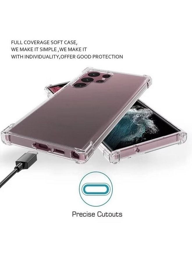 Raxoom Samsung Galaxy S23 Ultra Clear Cover Case soft TPU Transparent Silicone Rubber Back Protective Case shock Absorbent Reinforced Corner for Samsung Galaxy S23 Ultra Clear - Image 2