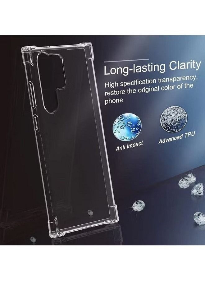 Raxoom Samsung Galaxy S23 Ultra Clear Cover Case soft TPU Transparent Silicone Rubber Back Protective Case shock Absorbent Reinforced Corner for Samsung Galaxy S23 Ultra Clear - Image 3