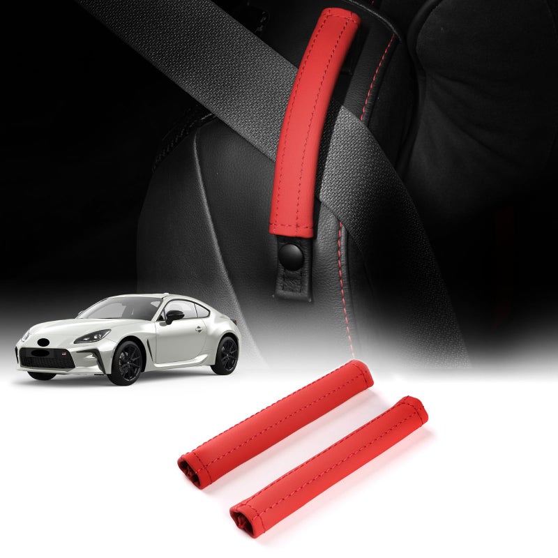 KUNGKIC for Toyota GR86 86 Subaru BRZ 2021 2022 2023 2024 2025 Seat Belt Pads Cover Kit PU Leather Interior Decoration Accessories 2PCS - Image 3