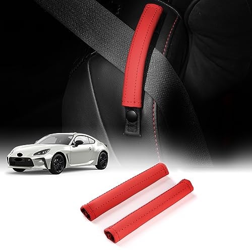 KUNGKIC for Toyota GR86 86 Subaru BRZ 2021 2022 2023 2024 2025 Seat Belt Pads Cover Kit PU Leather Interior Decoration Accessories 2PCS - Image 1