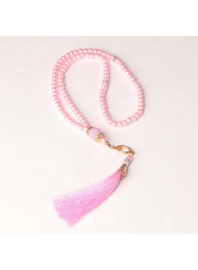 NIBEMINENT 99 Muslim Prayer Beads Pink/6mm