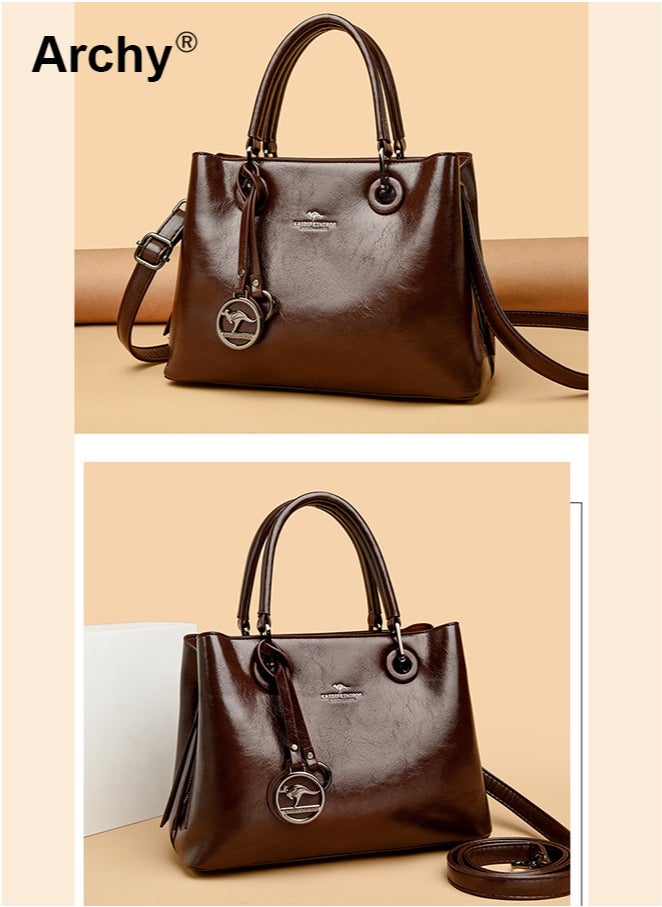 Archy Women's Stylish Tote Bag - Versatile PU Leather Handbag with Adjustable Strap, Multi-Pocket Design for Work & Daily Use  - Image 5