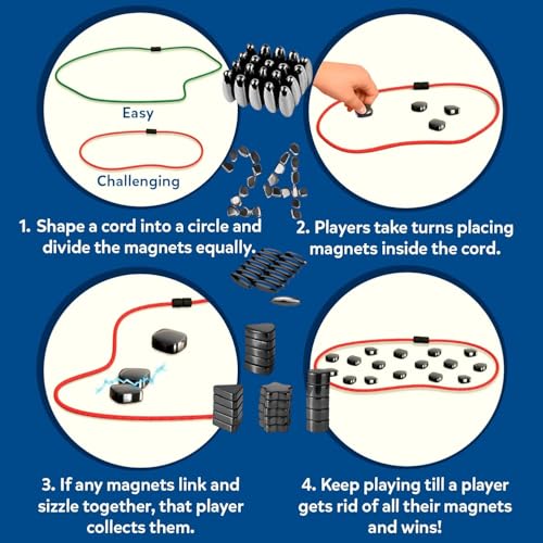 BELOXY Classic Magnetic Attraction Game, Strategy & Travel Game, Magnetic Games, Fun for Family Game Nights, Gifts for Teens & Adults Ages 15+, 2-4 Players (Multi) - Image 3