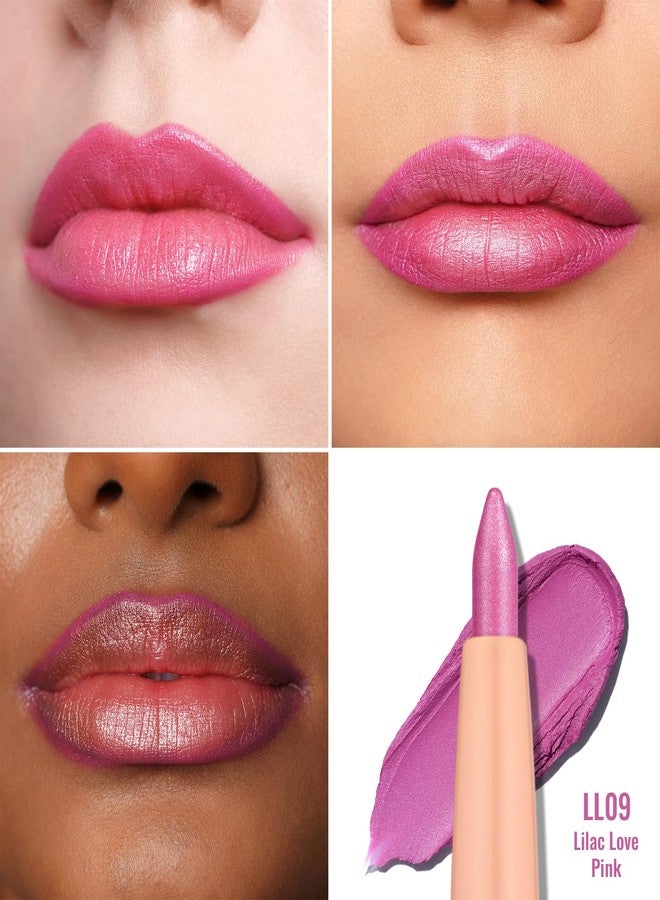 Oulac Waterproof Lipliner Pencil - Smooth and Creamy, Retractable Lip Makeup for Precision Application, Vegan & Cruelty-Free, LL09 Lilac Love Pink - Image 4