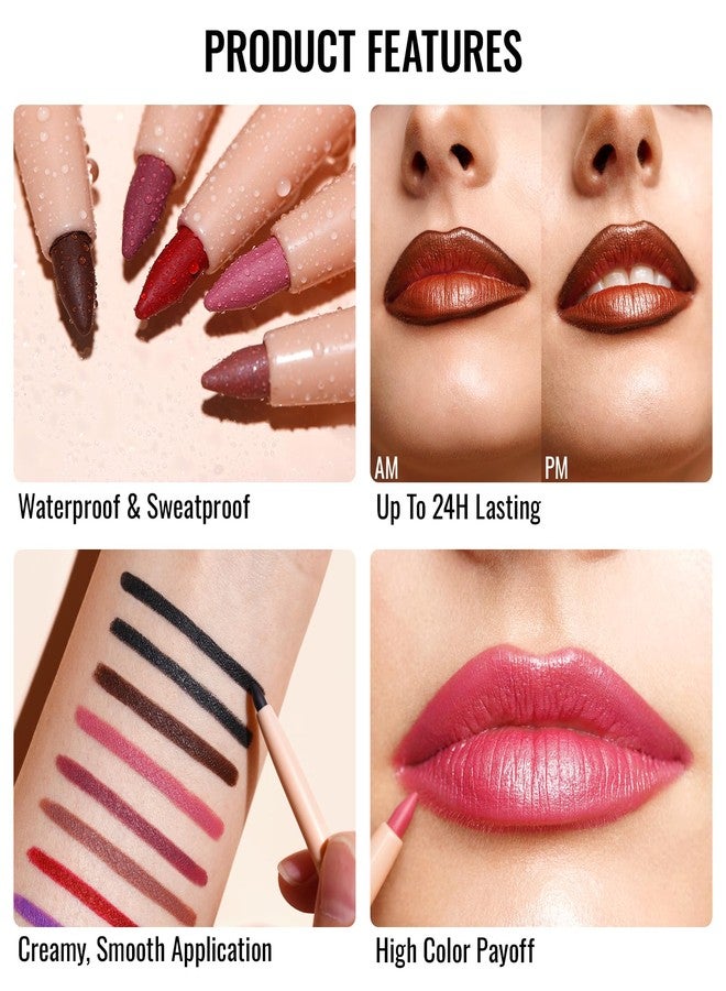 Oulac Waterproof Lipliner Pencil - Smooth and Creamy, Retractable Lip Makeup for Precision Application, Vegan & Cruelty-Free, LL09 Lilac Love Pink - Image 5