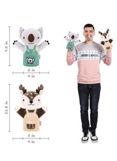 XiuWoo Plush Animals Finger Puppet Toys Hand for Toddlers 1 3 Soft Hands Puppets Game Autistic Children Great Family Parents Talking Story Boys Set  - Image 2