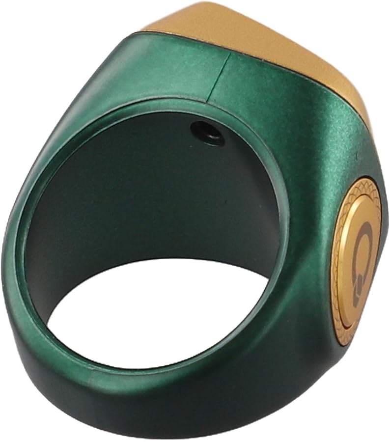 Digital Tasbih Ring With Vibration Reminder Waterproof Counter And Azan Alarm 20mm Green - Image 4