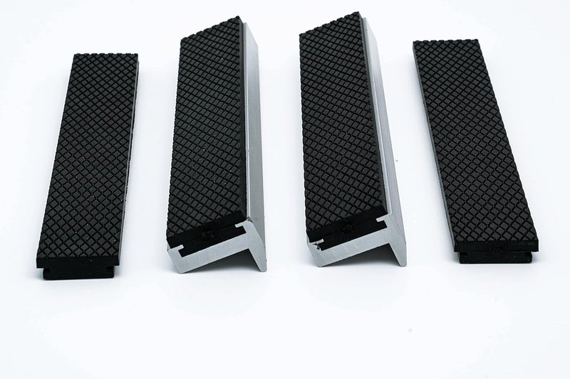 LLDSIMEX Aluminum Alloy Rubber Soft Vise Jaws with Strong Magnet Blocks Sold with Extra Spare Pair Rubber (6Inch) - Image 1