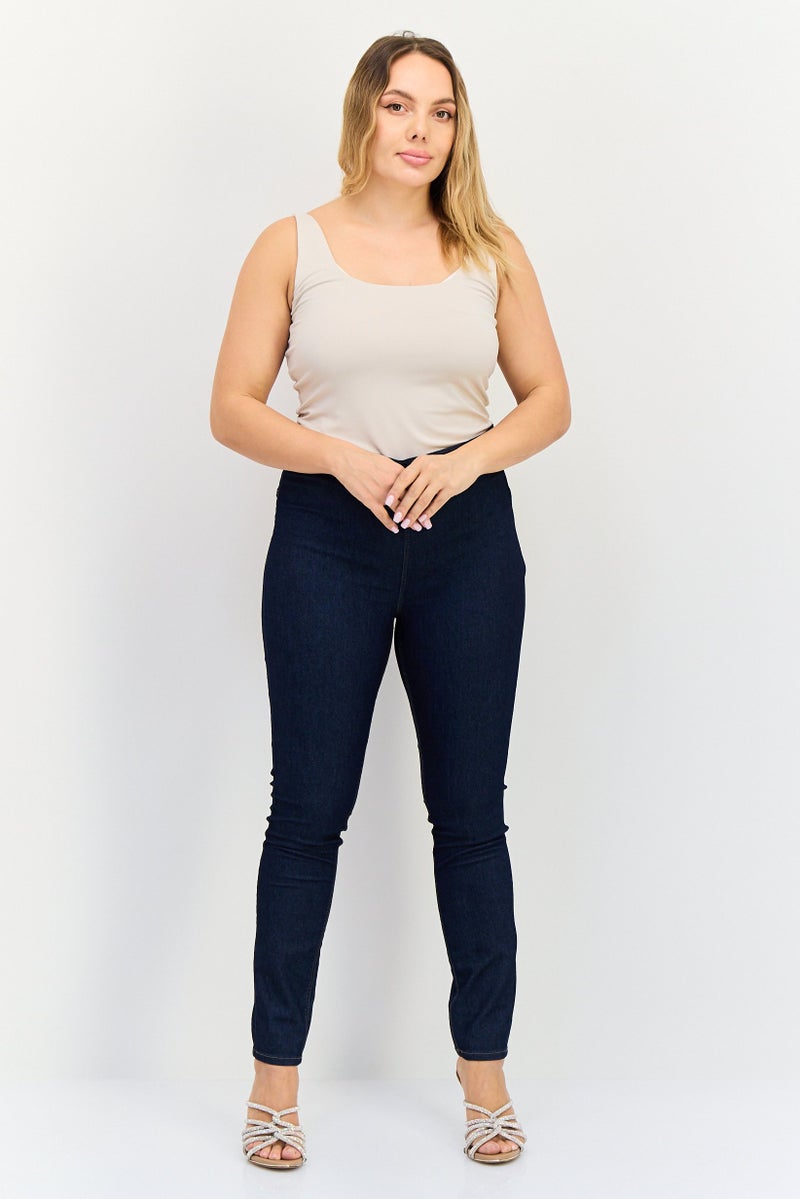 ONLY جينز ضيق قابل للتمدد من جدي باي أونلي للنساء، أزرق داكن - Image 3