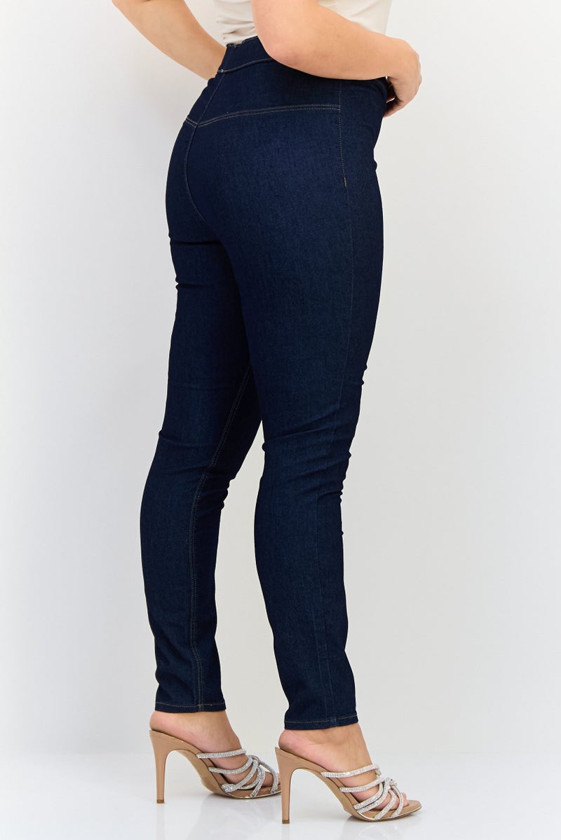 ONLY جينز ضيق قابل للتمدد من جدي باي أونلي للنساء، أزرق داكن - Image 2