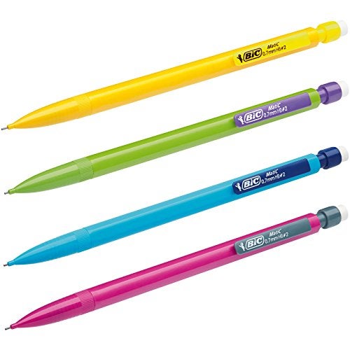 Bic Matic Fun 0.7mm Mechanical Pencils - Assorted Colours, Box of 12,Yellow,Blue,Green,White - Image 5