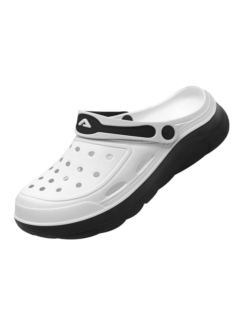Adda TM-Stride White & Black Arch Support Men Clogs - Image 5