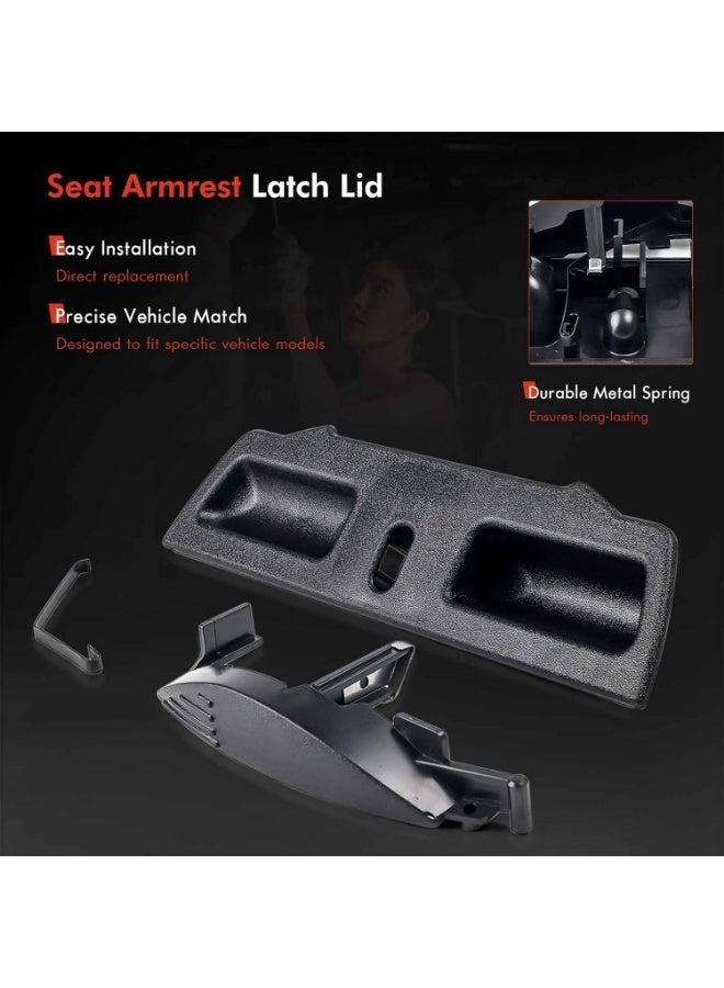 Center Console Jump Seat Armrest Latch Lid, Fit for Chevy Silverado Suburban Tahoe, For GMC Sierra Yukon Avalanche 1995-2006, Jumpseat Console Lid Latch Assembly Replace# 11098014, 812444, 812443 - Image 3