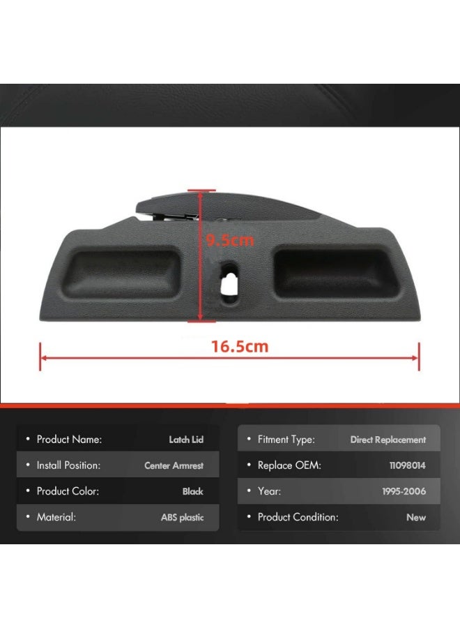 Center Console Jump Seat Armrest Latch Lid, Fit for Chevy Silverado Suburban Tahoe, For GMC Sierra Yukon Avalanche 1995-2006, Jumpseat Console Lid Latch Assembly Replace# 11098014, 812444, 812443 - Image 5
