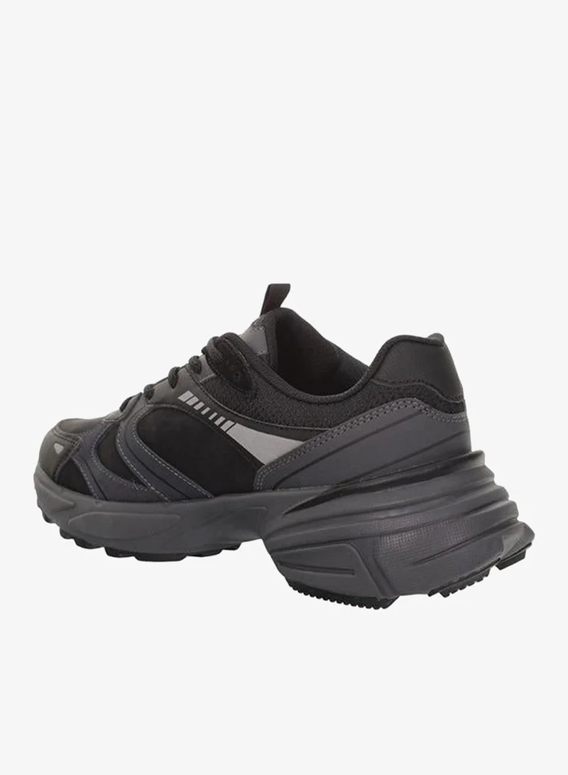 Lumberjack BLACK Men MONEY Panelled Lace-Up Sneakers for Men | Best Price UAE