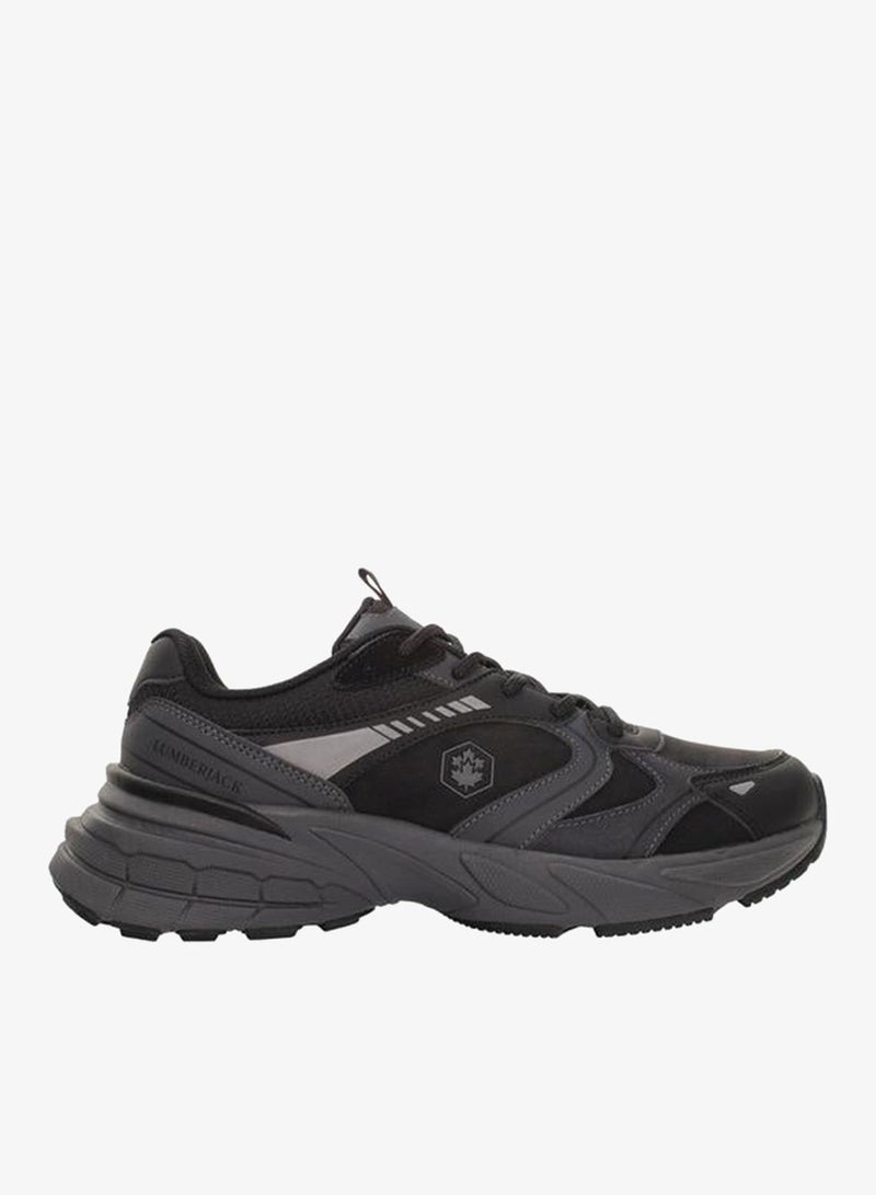 LUMBERJACK Men MONEY Panelled Lace-Up Sneakers - Image 2