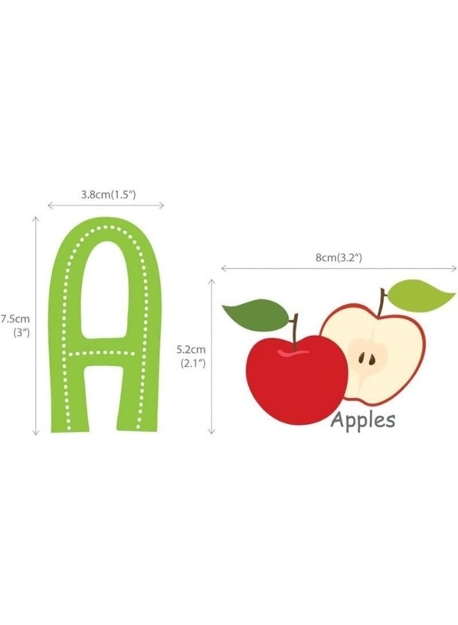 bpa Alphabet ABC with Pictures Kids Wall Stickers Wall Decals Peel and Stick Removable Wall Stickers for Kids Nursery Bedroom Living Room (Small) decor - Image 4